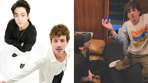 "LOOK LIKE HE'S TRYING TO ENTERTAIN A 5 YEAR OLD"- Fans in stitches as Charlie Puth shows off his fidget spinner tricks to BTS' Jungkook
