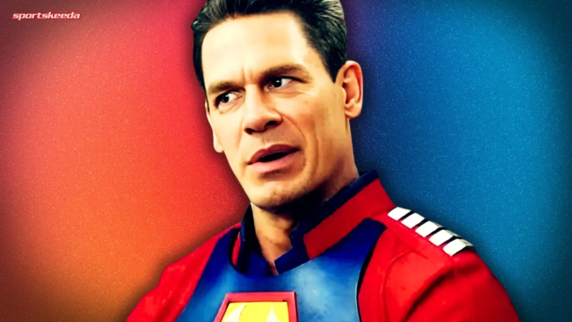 John Cena stars as Peacemaker (Custom Image by Sportskeeda/Image via HBO Max)