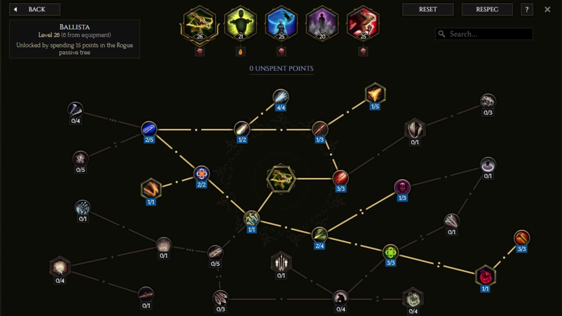 Ballista passives (Image via EHG || LE Tools)