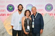 (L to R) Daniel Ricciardo and parents Grace and Joe Ricciardo, at Wimbledon. Source: Getty