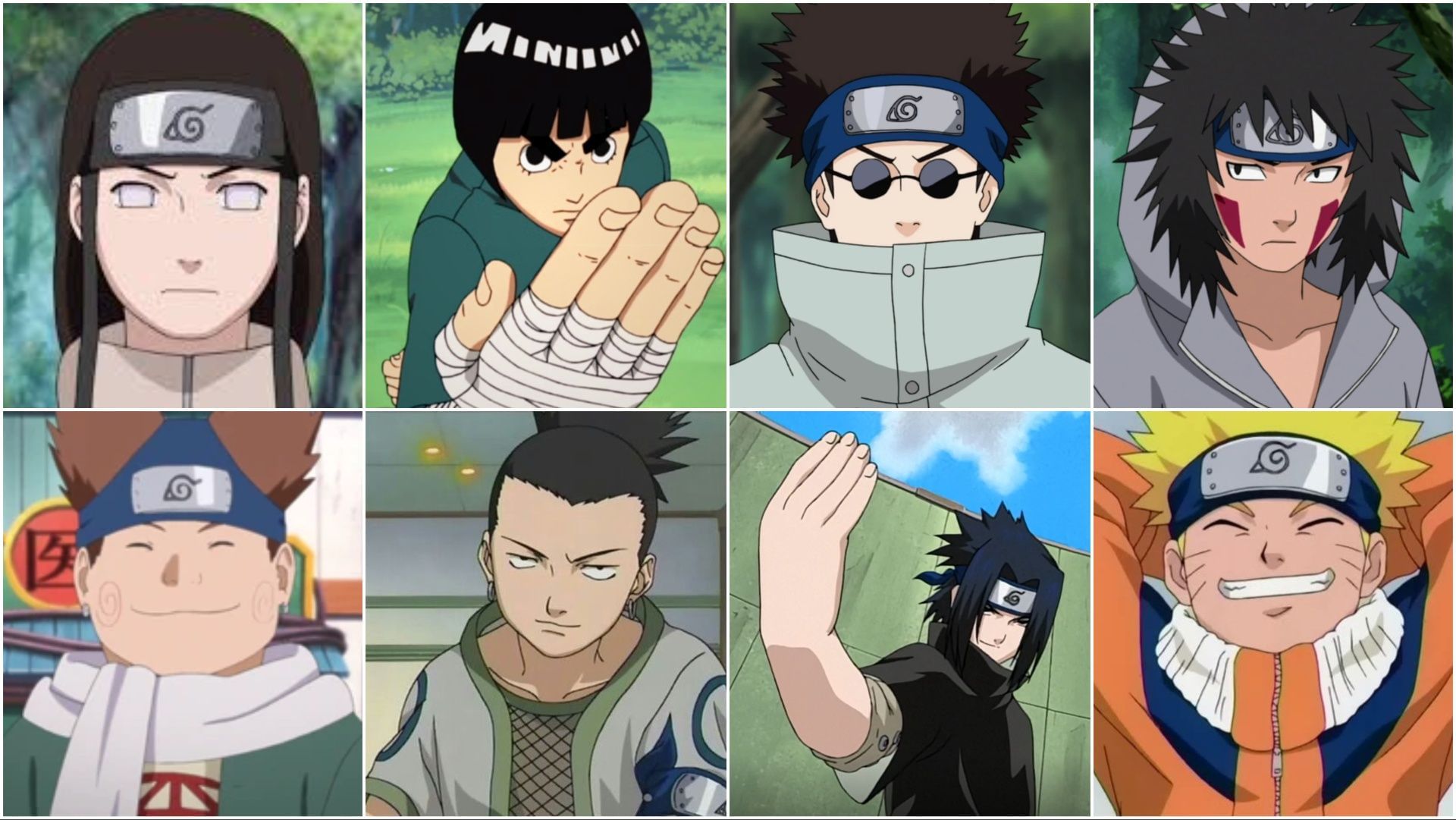 The Konoha Genin boys from the anime series (Image via Studio Pierrot)