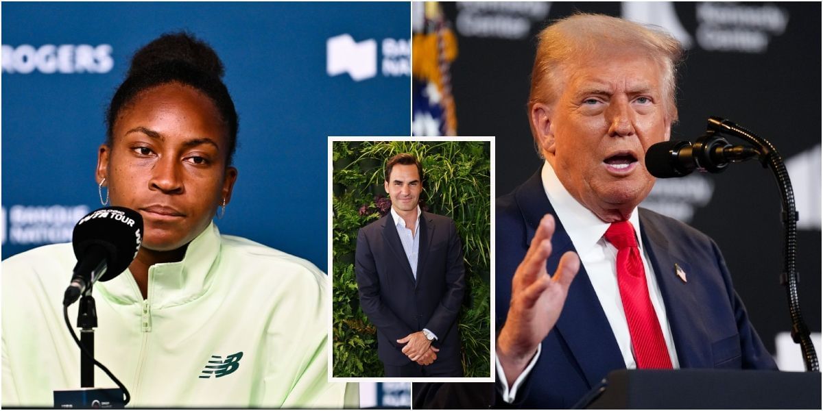Coco Gauff, Roger Federer and Donald Trump