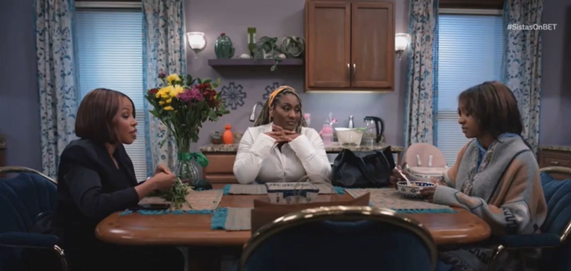 A still from Tyler Perry&#039;s Sistas season 9 episode 7 (Image via BET)