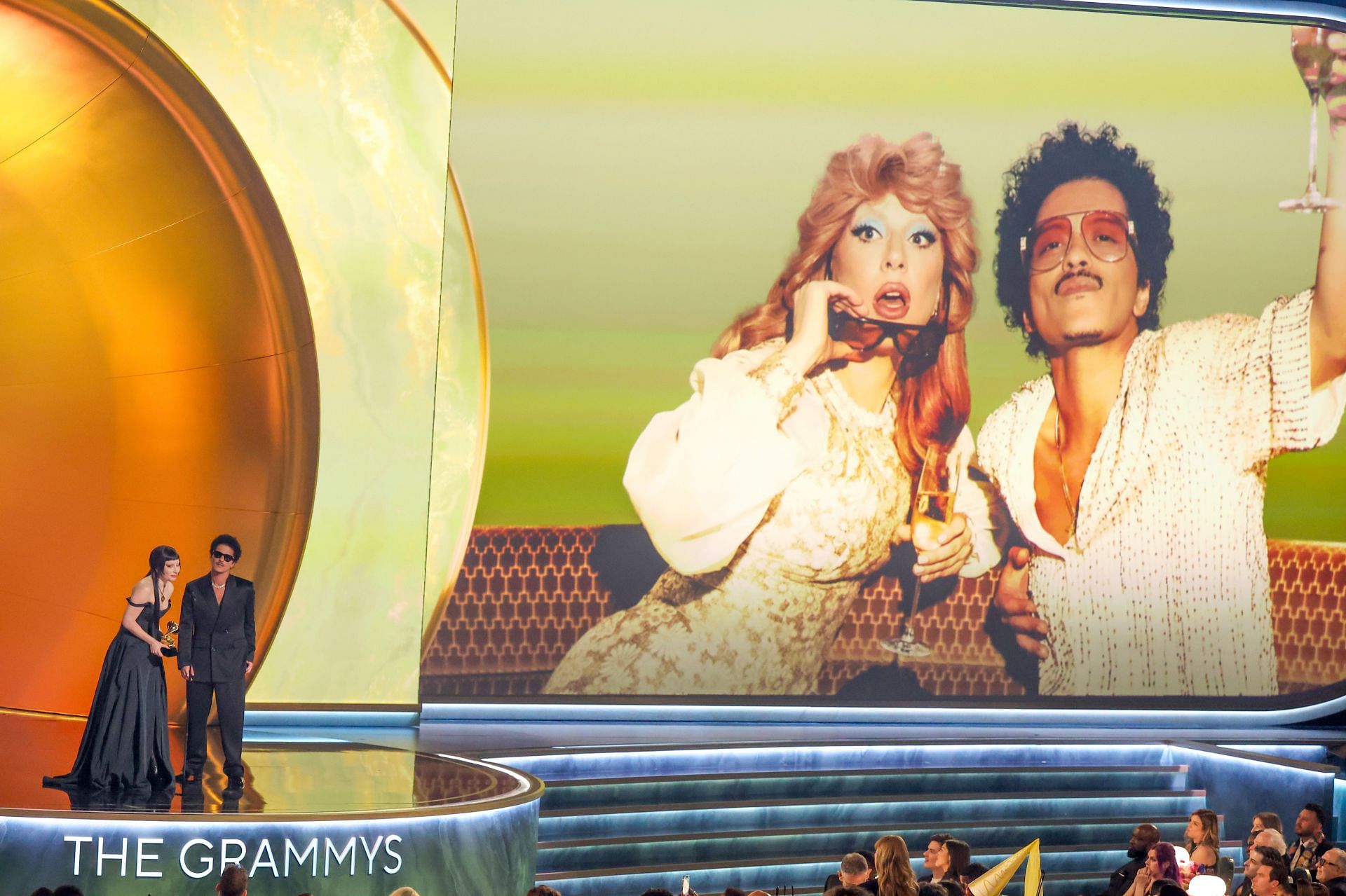 Lady Gaga and Bruno Mars at the 67th GRAMMY Awards (Image via Getty)