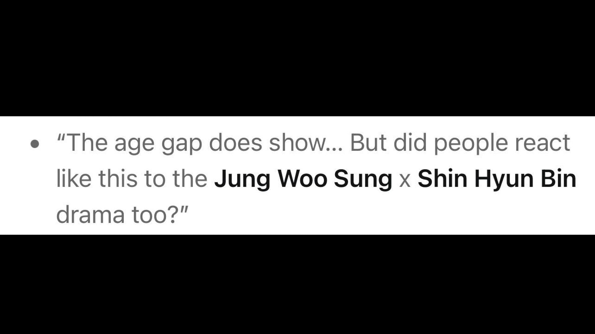 A fan commented regarding the main pairing (Image via Koreaboo)