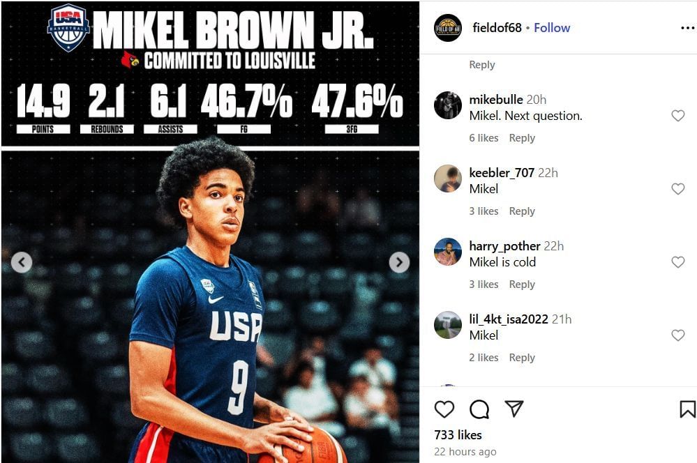 Fans react to an Instagram post. Image via @fieldof68