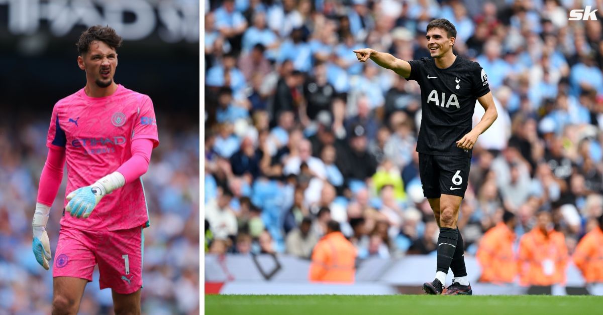 Manchester City superstar spotted laughing on the bench after James Trafford&rsquo;s error