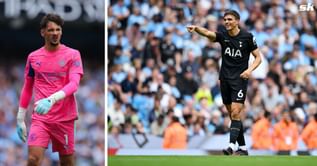 Manchester City superstar spotted laughing on the bench after James Trafford’s error leads to Tottenham goal, image goes viral