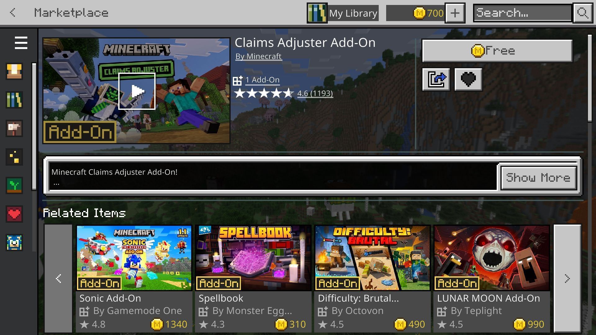 Here&#039;s how you can claim and download the Minecraft Claims Adjuster add-on (Image via Sportskeeda Gaming || Mojang Studios)