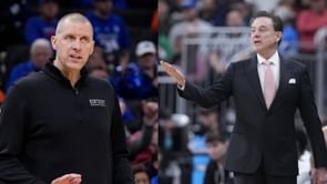 Kentucky HC Mark Pope playfully asserts his dominance over Rick Pitino in a rapid fire round: "I'm going to have done it more and bigger and better"
