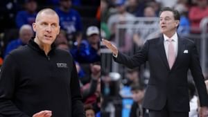 Kentucky HC Mark Pope playfully asserts his dominance over Rick Pitino in a rapid fire round: "I'm going to have done it more and bigger and better"