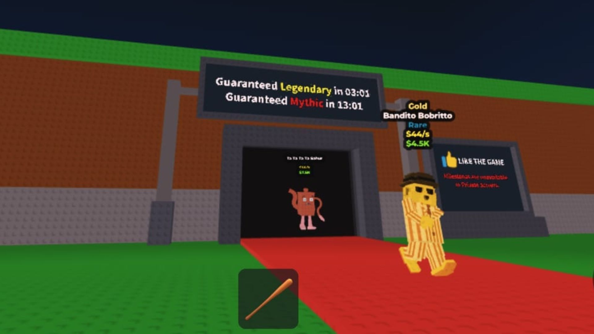 Legendary Brainrots appear frequently on the conveyor belt (Image via Roblox)