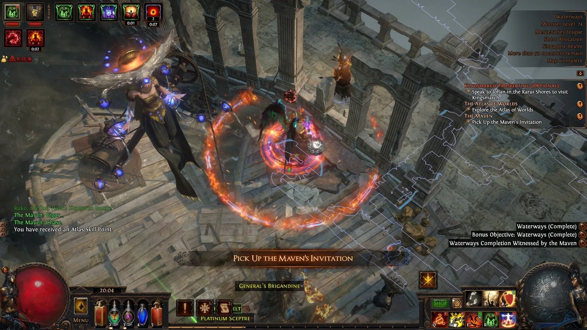 PoE features an expansive endgame (Image via Grinding Gear Games)