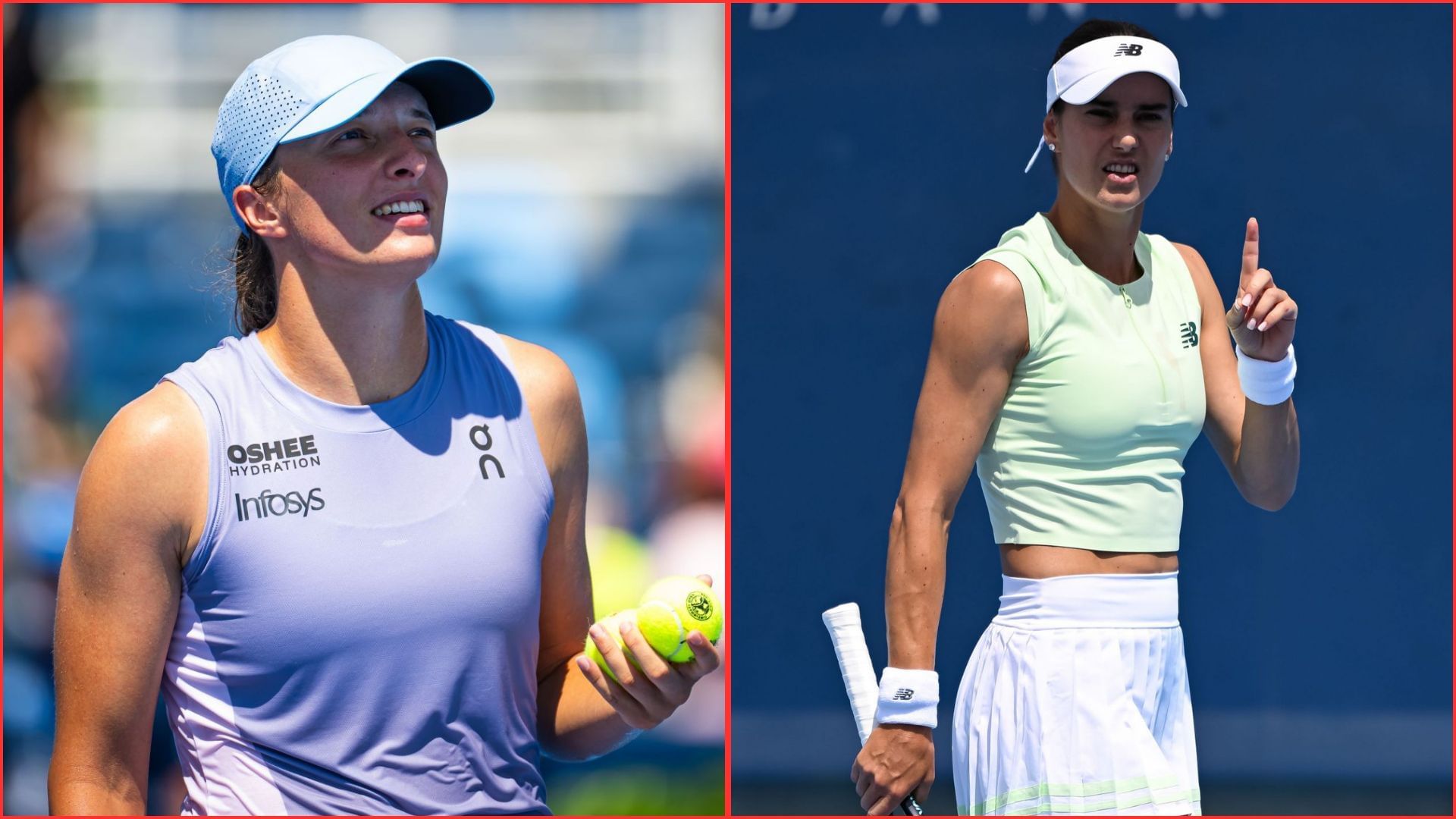 Iga Swiatek (L) Sorana Cirstea (R) | Getty