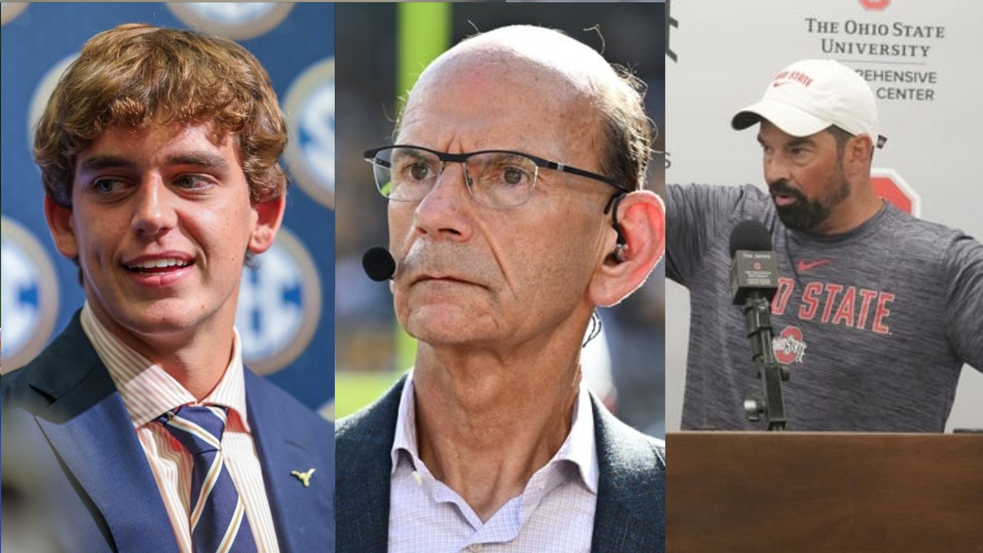 Arch Manning, Paul Finebaum and Ryan Day