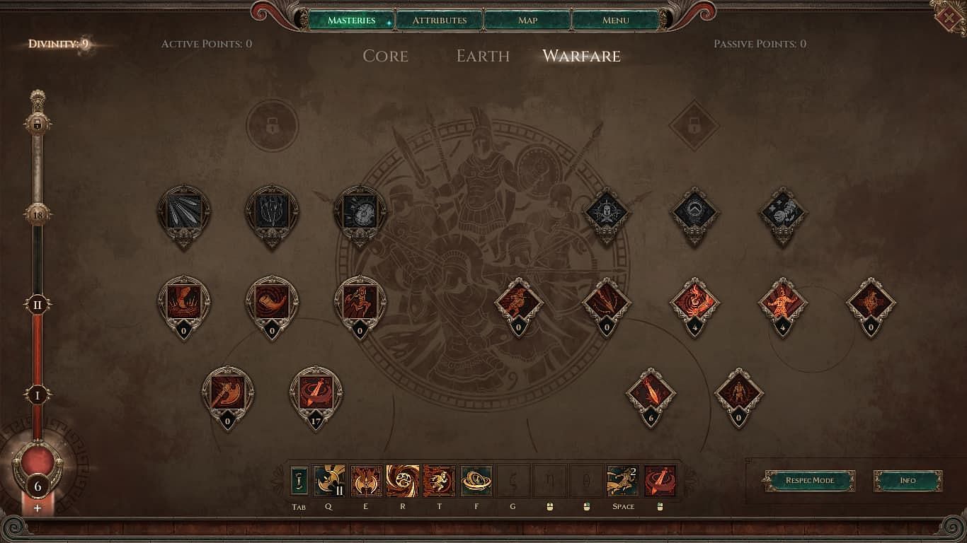 Earth Skills and passives (Image via THQ Nordic)
