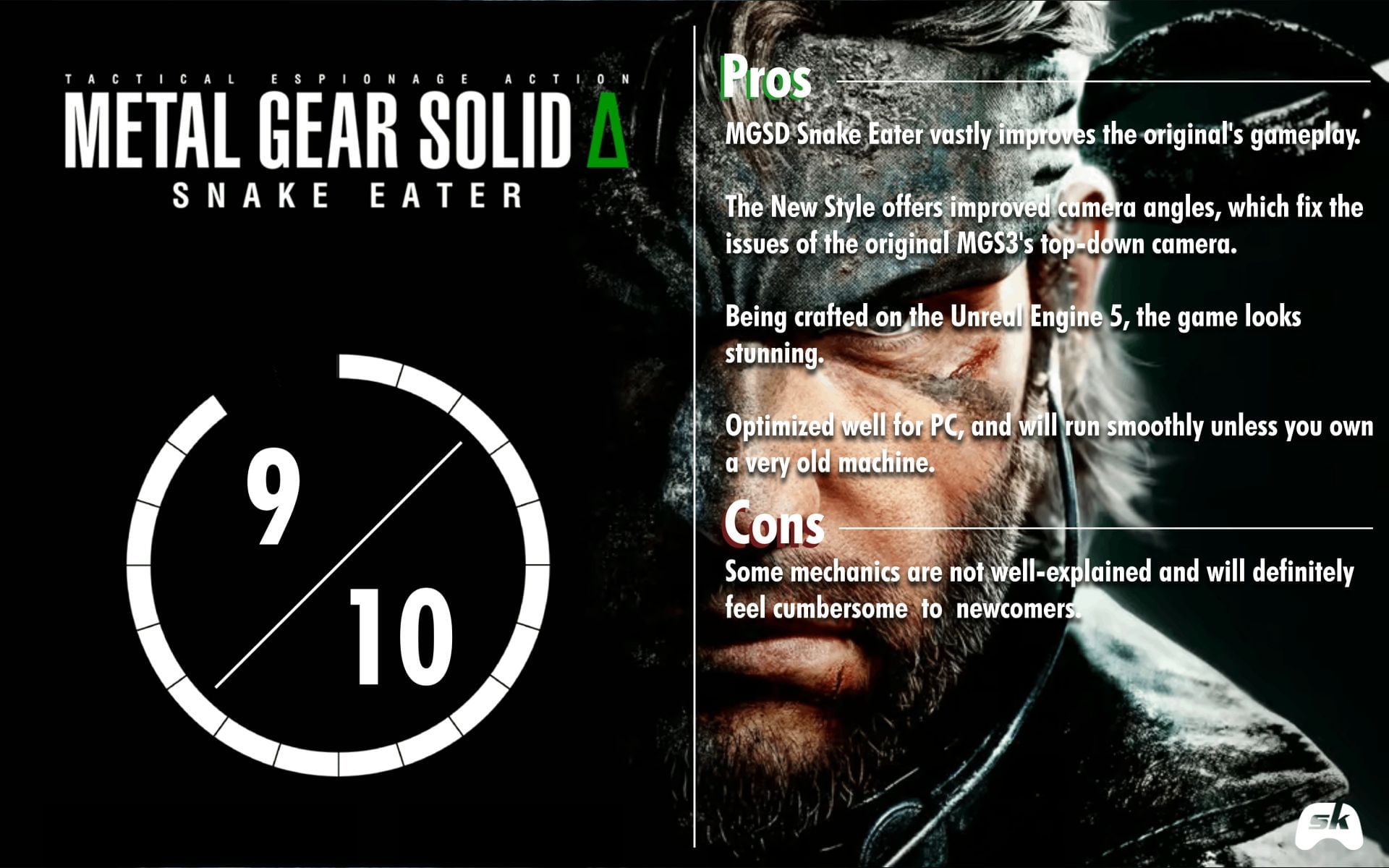 Metal Gear Solid Delta Snake Eater score (Image via Sportskeeda)