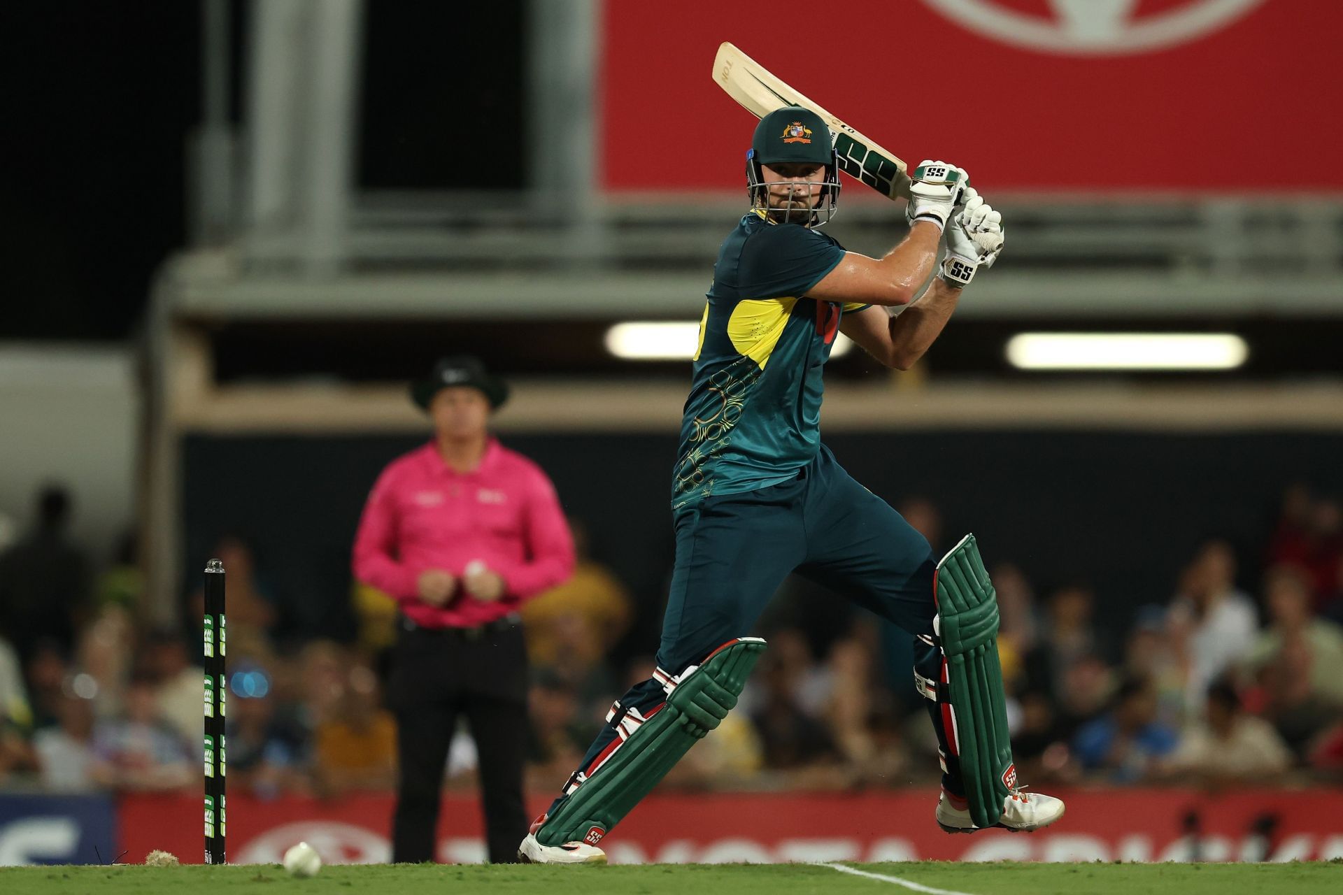 Tim David smashed 83 runs off 52 deliveries in the first T20I against South Africa. [P/C: Getty]