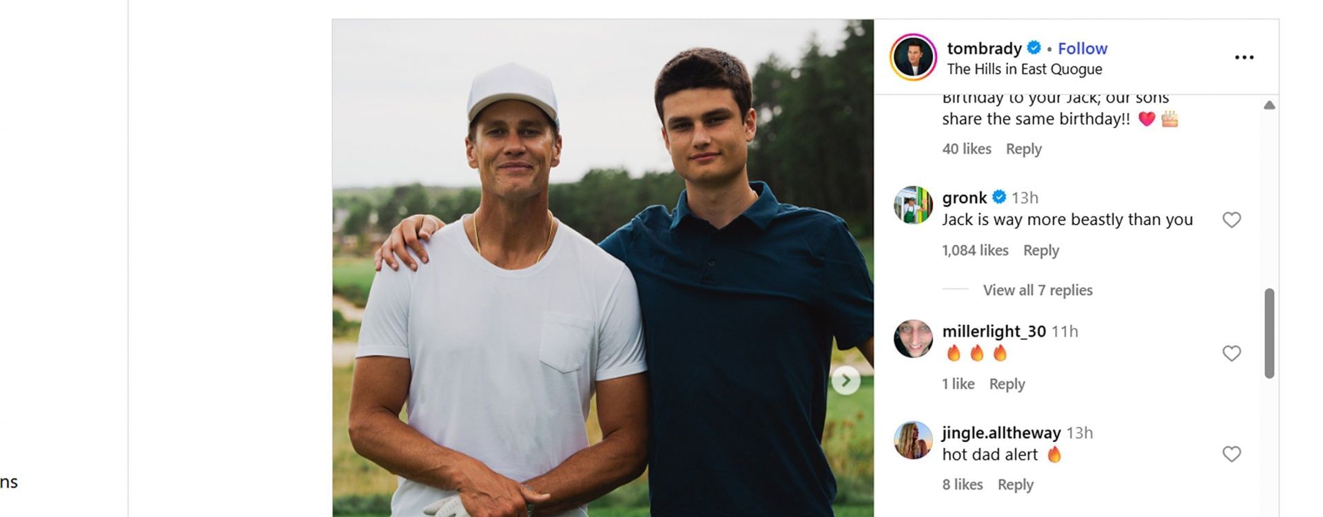 Rob Gronkowski reacts to Tom Brady&#039;s post /@tombrady