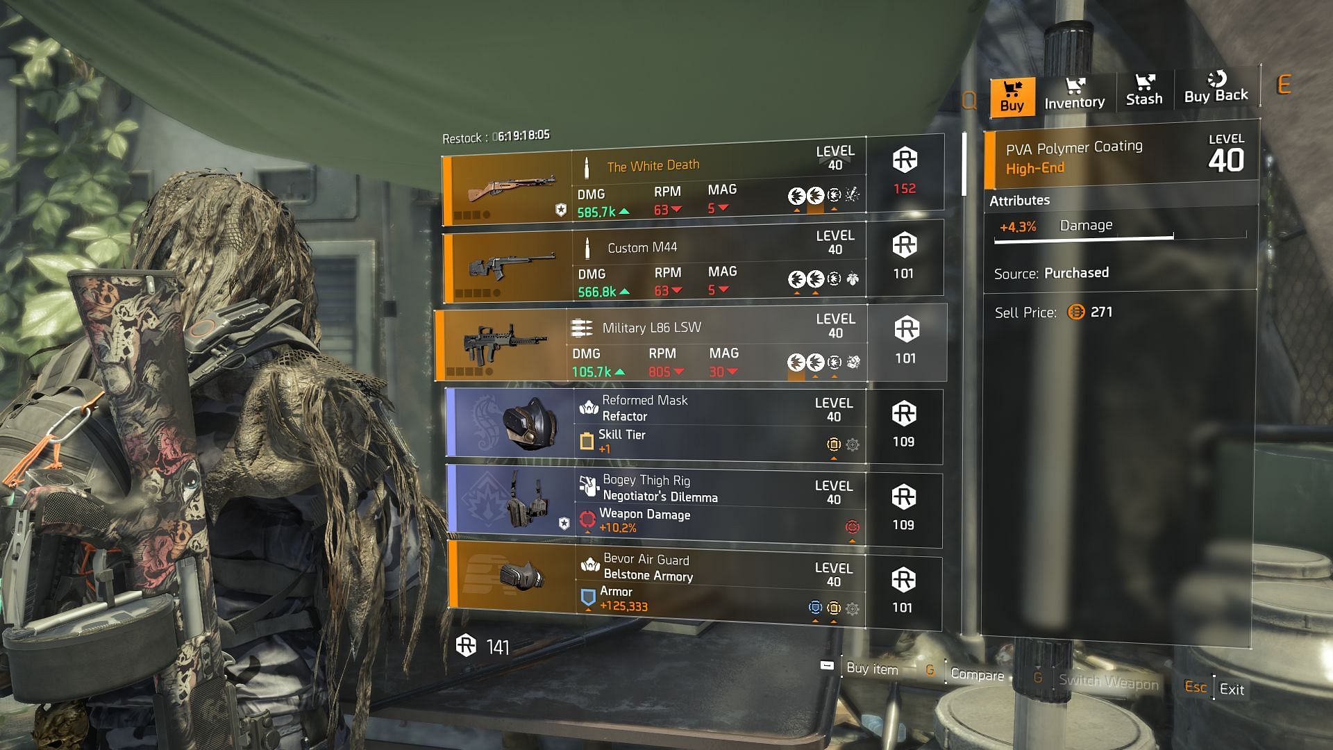 The Division 2 vendor at DZ East (Image via Sportskeeda Gaming || Ubisoft)