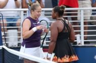 Taylor Townsend and Jelena Ostapenko at the 2025 US Open (Getty)
