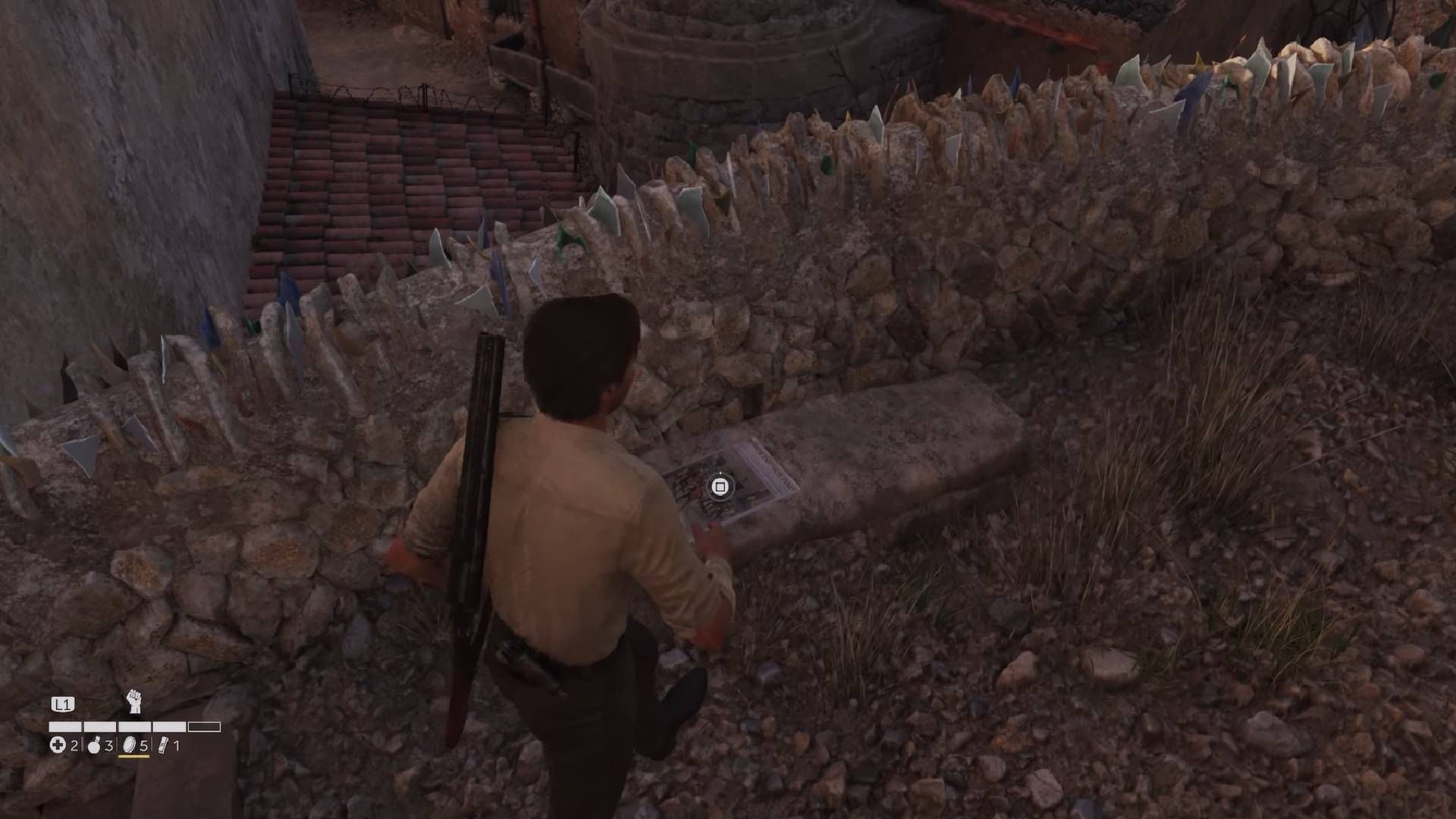 The Traditional Games newspaper location in Mafia The Old Country (Image via 2K || YouTube/@100 Guides)