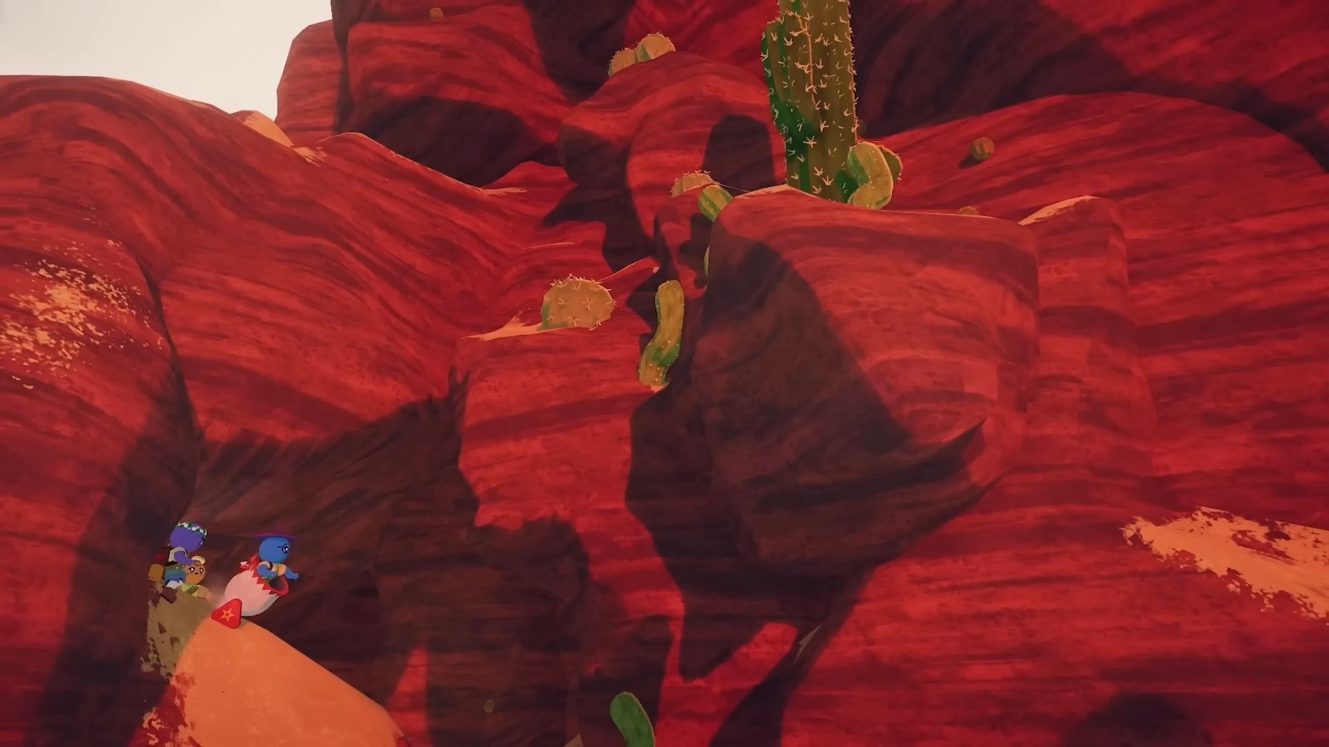 Getting launched from the Scout Cannon in PEAK (Image via Aggro Crab || Landfall)