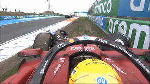 Watch: Lewis Hamilton crashes out of the F1 Dutch GP compromising teammate Charles Leclerc's race
