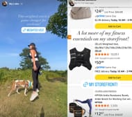 Screenshots of Amanda Balionis' Instagram stories - Source- @balionis on Instagram