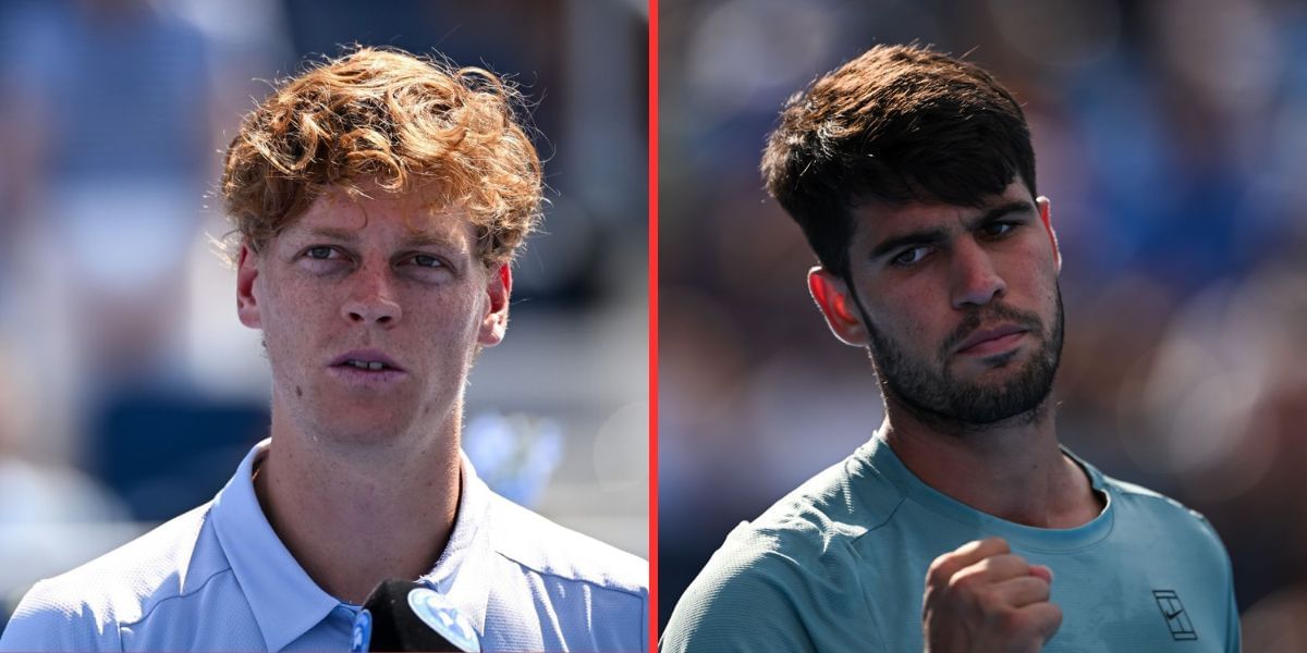 Jannik Sinner (left), Carlos Alcaraz (right), Sources: Getty