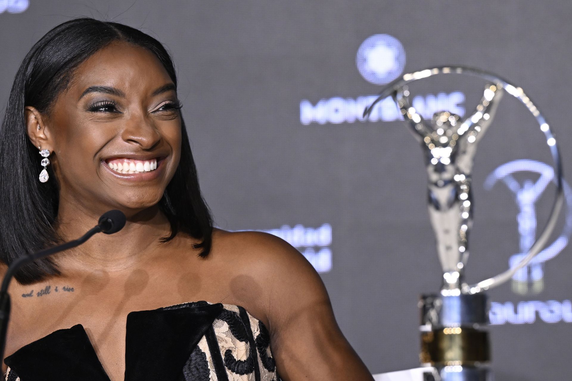 Biles at the Winners Press Conference - Laureus World Sports Awards Madrid 2025 - (Source: Getty)