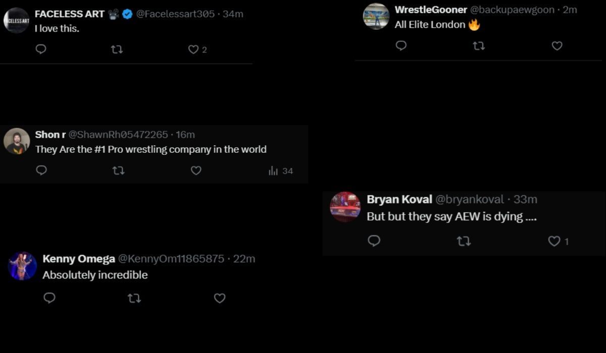 Fans react to AEW breaking record. (Image via X/@DrainBamager)