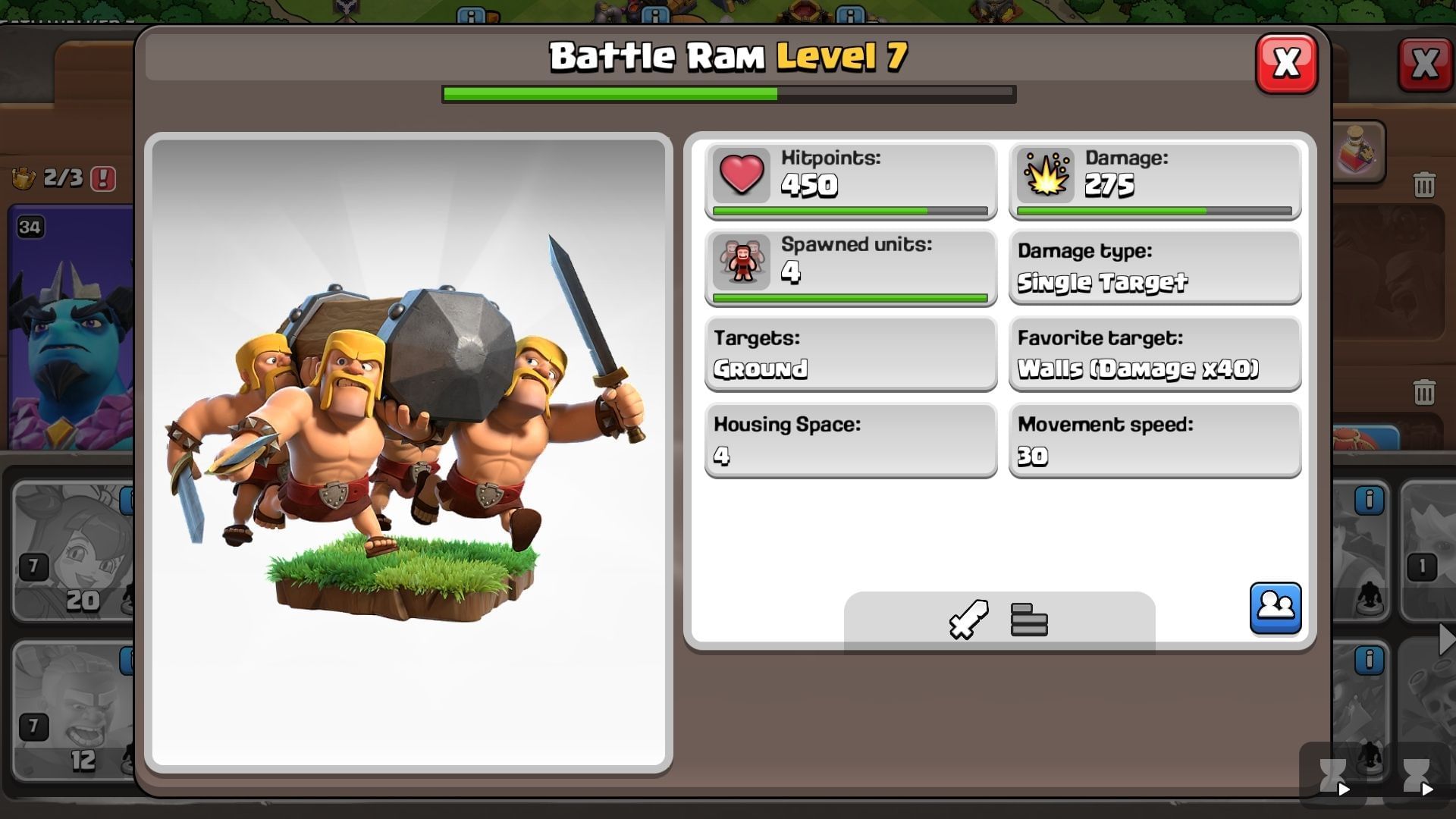 Battle Ram has returned after eight years in COC (Image via Supercell)