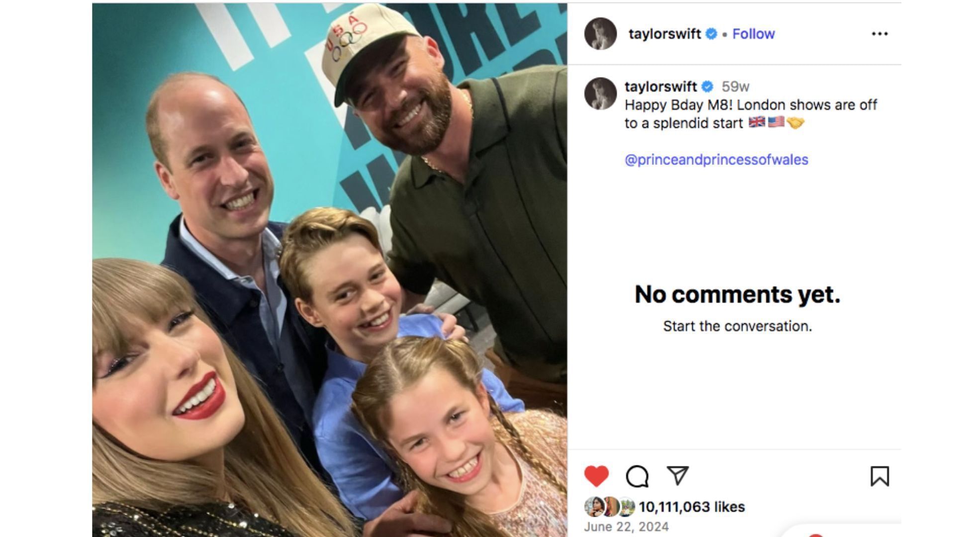 Taylor Swift posts about Travis Kelce for the first time (Image via Instagram/@taylorswift)