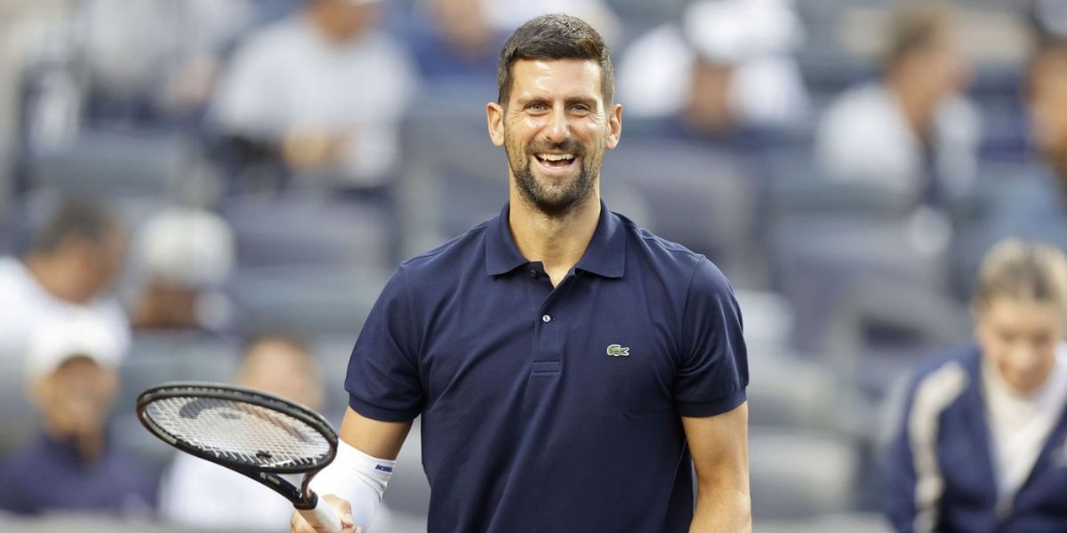 Novak Djokovic at the Boston Red Sox v New York Yankees MLB game on Thursday, August 21, 2025 (Source: Getty)
