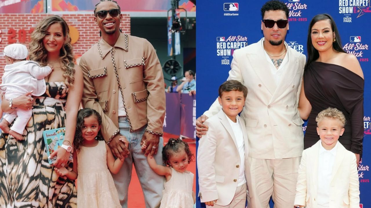 Francisco Lindor with his family (L), Javier Baez with his family (R) (Images from - Getty)