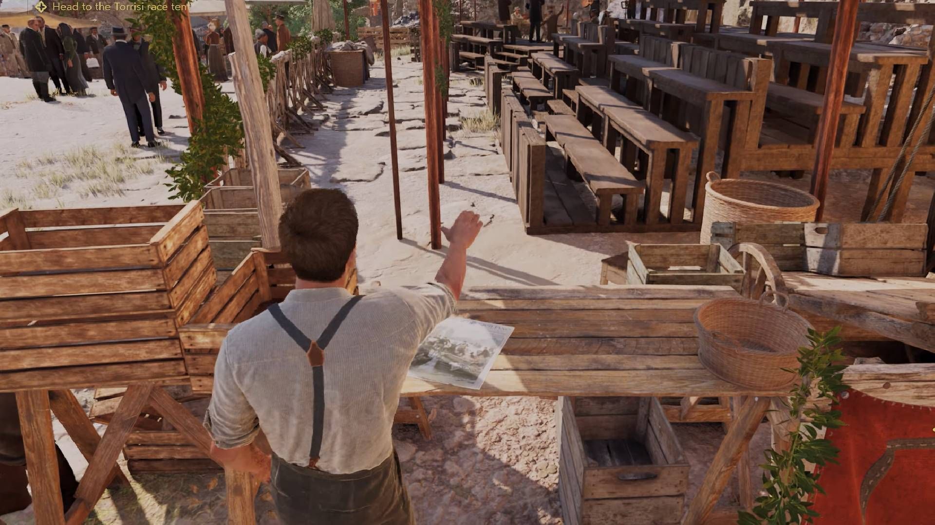 Floods in Europe newspaper from Chapter 2 (Image via 2K || YouTube/@100Guides)