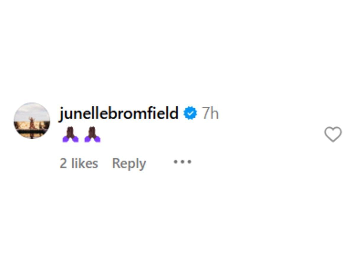 Bromfield&#039;s comment on Instagram