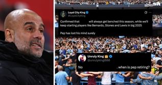 “When is Pep retiring?”, “Lost his mind” - Manchester City fans furious at Guardiola for refusing to name 21-year-old in starting line-up vs Wolves