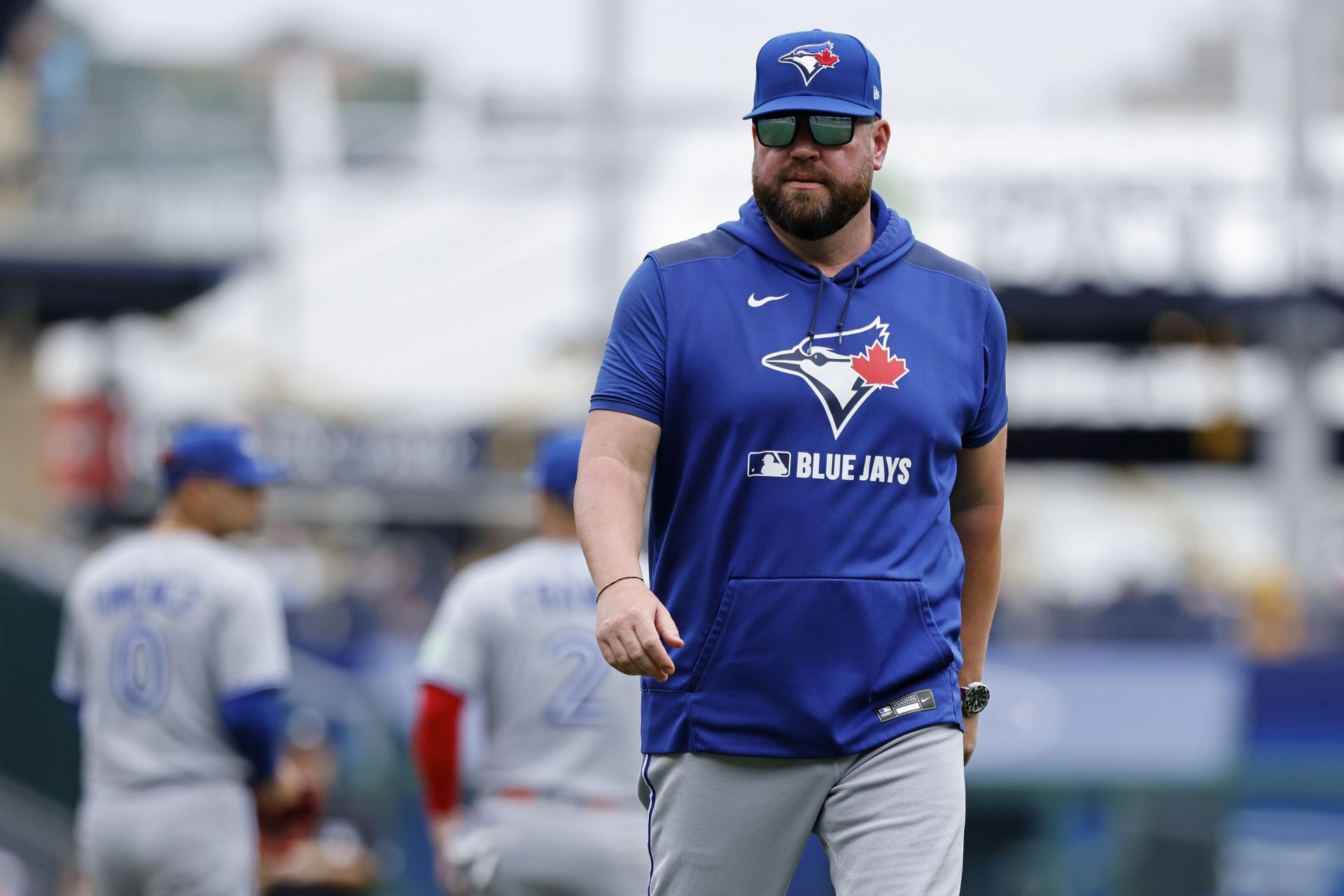 Toronto Blue Jays manager John Schneider on the field during a game against the Pittsburgh Pirates - Source: Getty