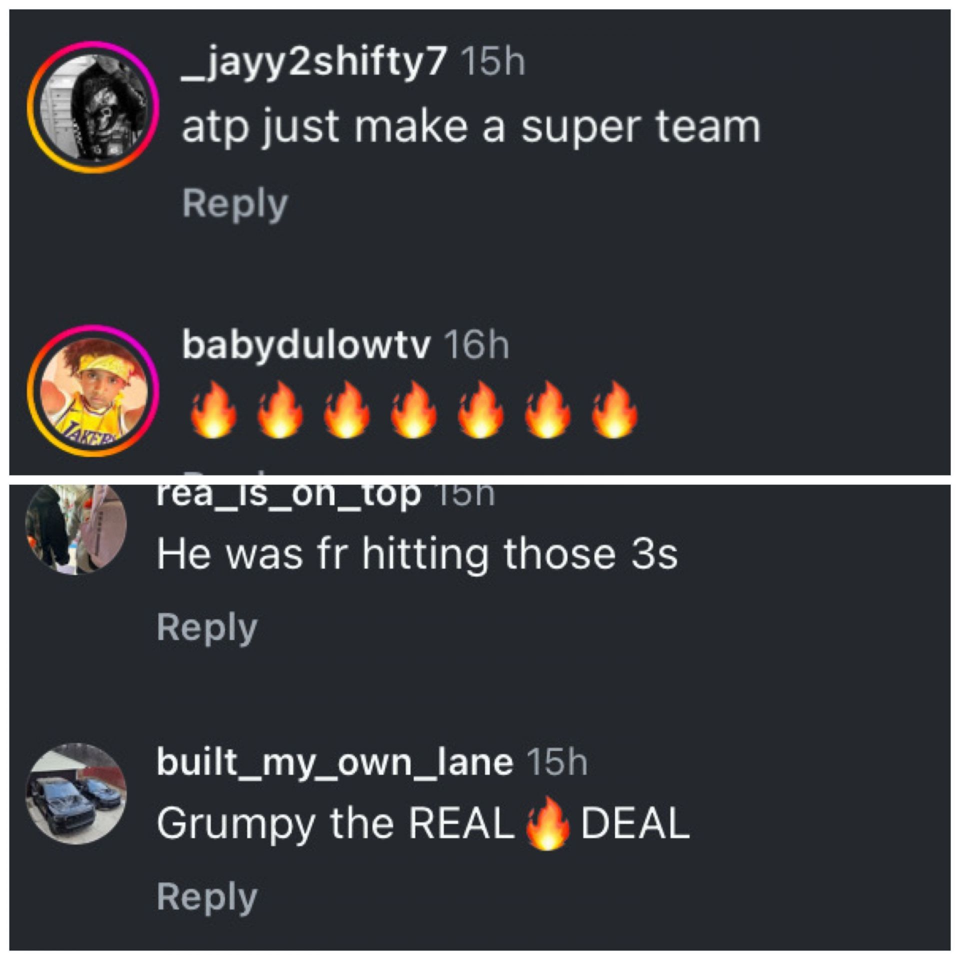 Fans hype Tyran Stokes on IG. Image via @madehoops