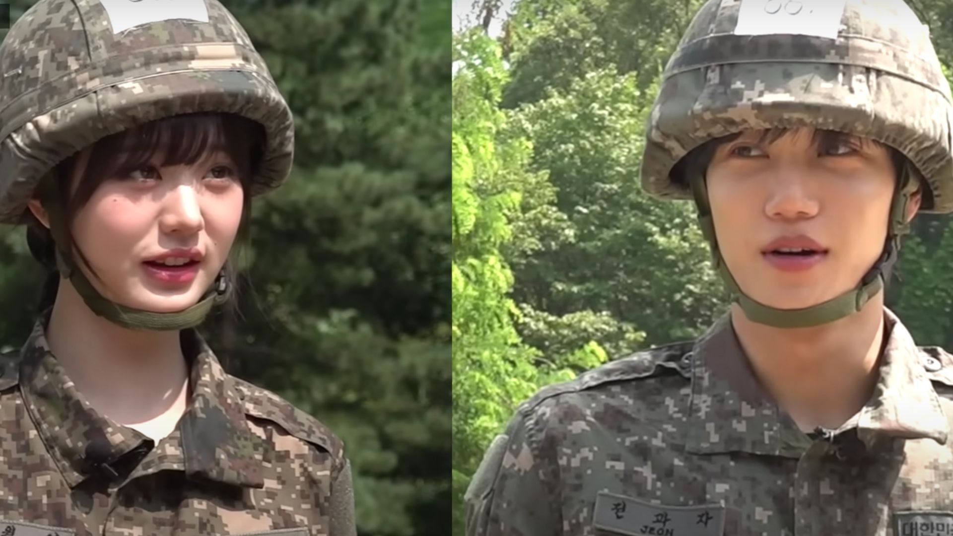 IVE&rsquo;s Won-young &amp; EXO&rsquo;s Kai (Image via YouTube/ootb STUDIO)
