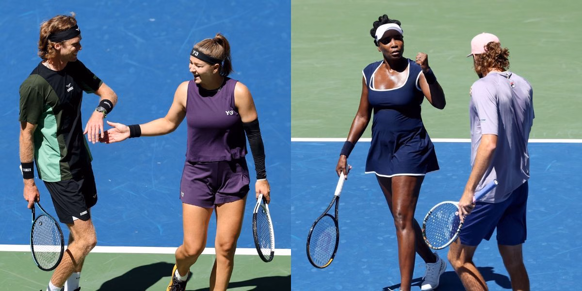 Karolina Muchova calls US Open mixed doubles an 'exhibition' in strange moment after beating Venus Williams & Reilly Opelka with partner Andrey Rublev