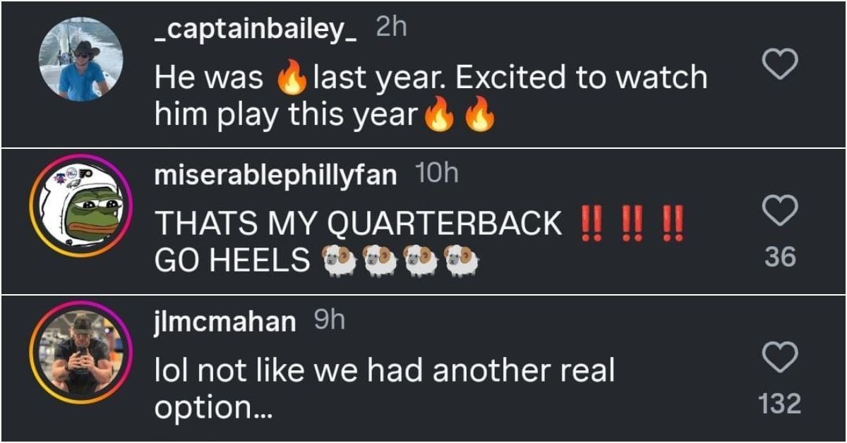Comments on post (Source: @On3/Instagram)