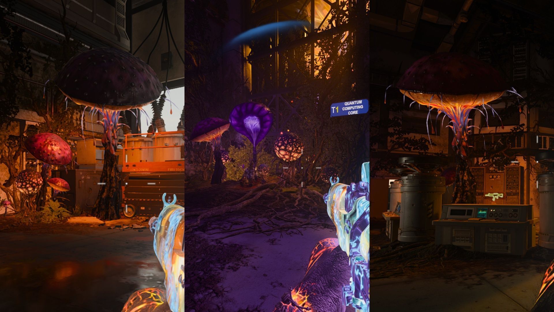 These are the Dark Aether flowers where you can charge up the Cyst (Image via Sportskeeda Gaming || Activision)