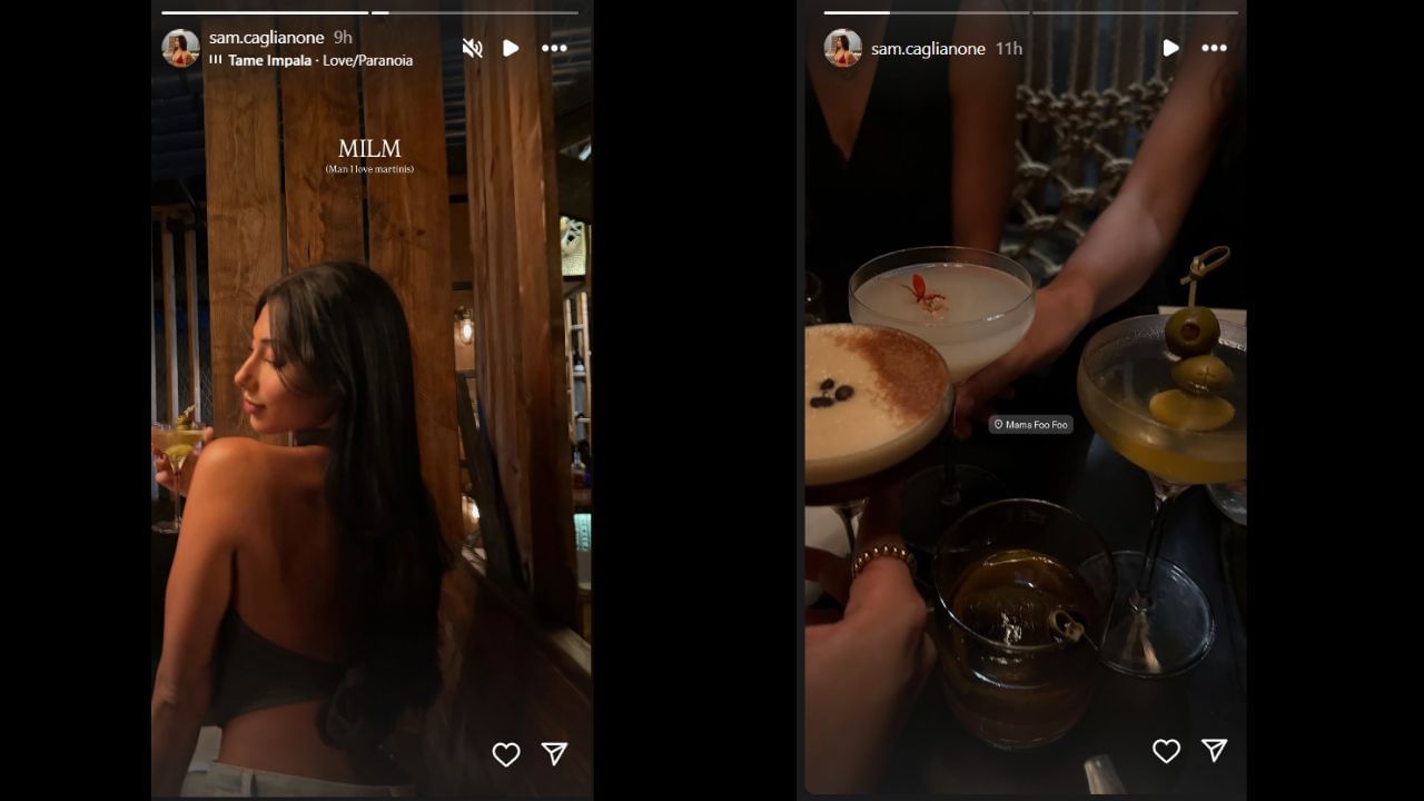 Screenshots of Samantha Caglianone&#039;s Instagram Stories (Images from - Instagram.com/@sam.caglianone IG Stories)