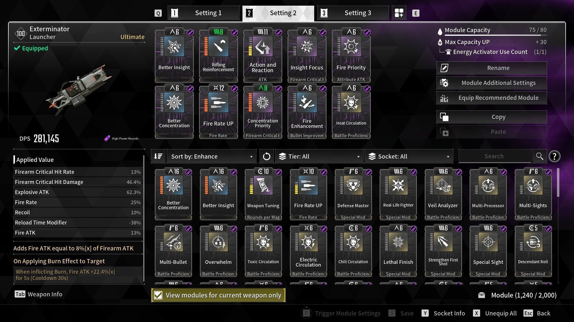 Exterminator launcher mod setup (Image via Nexon)
