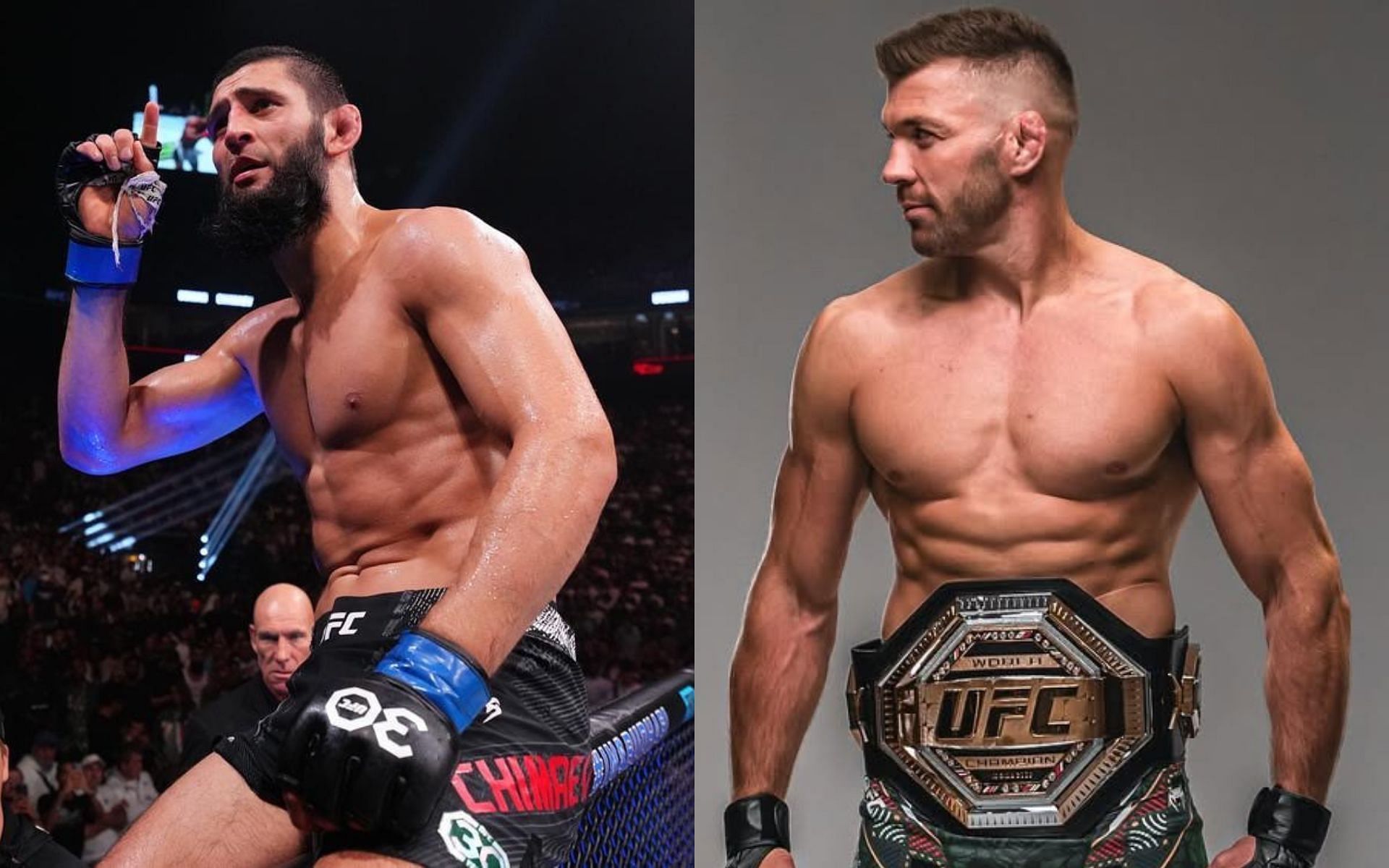 Khamzat Chimaev (left) vs. fight Dricus du Plessis (right) will headline UFC 319. [Images courtesy: @khamzat_chimaev and @dricusduplessis on Instagram]