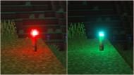 Colored light is already an experimental feature in Minecraft Bedrock with Vibrant Visuals (Image via Sportskeeda Gaming || Mojang Studios)