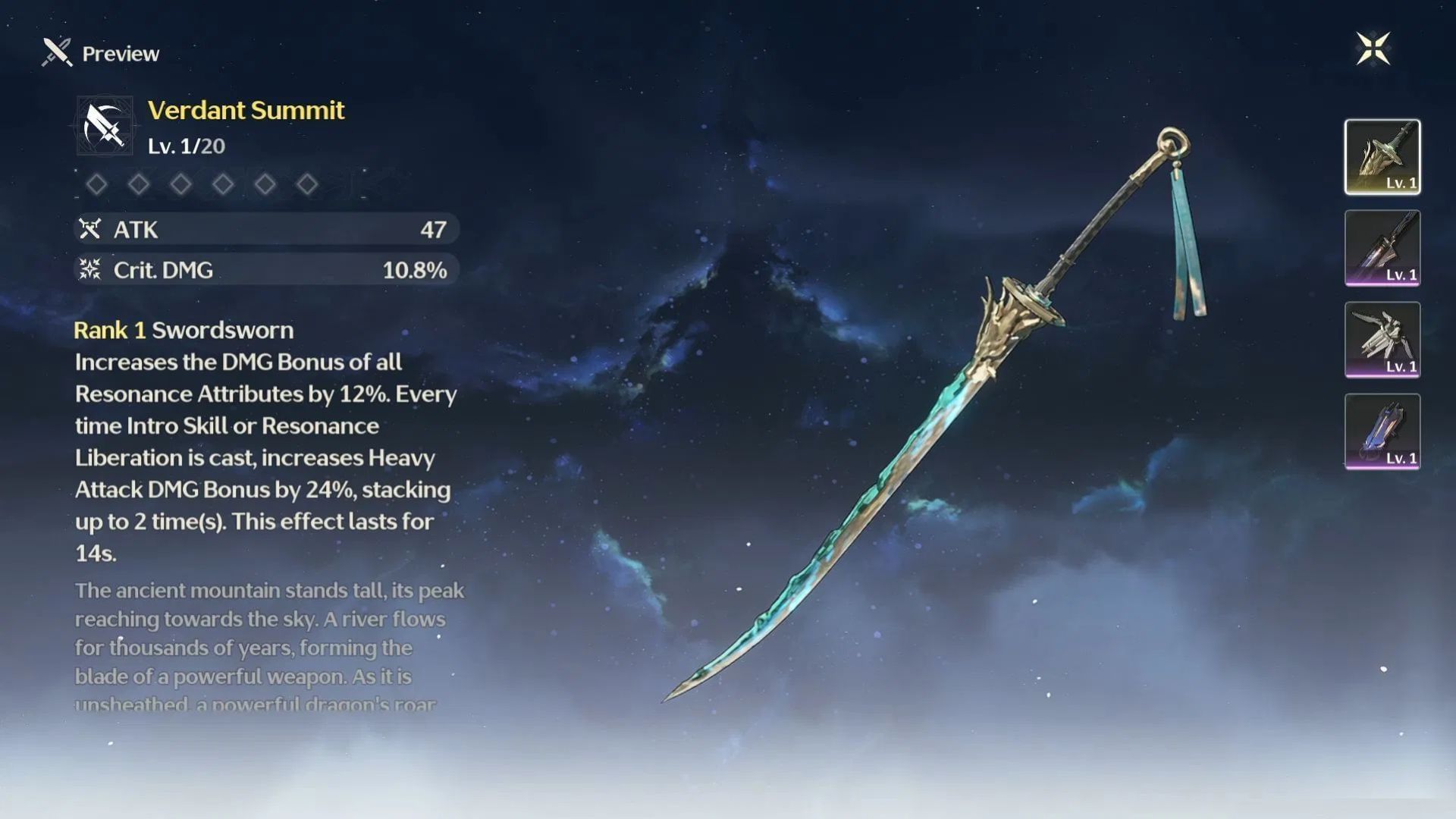 Verdant Summit is the second-best option (Image via Kuro Games)